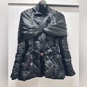 Guess Black Quilted Down Puffer Jacket